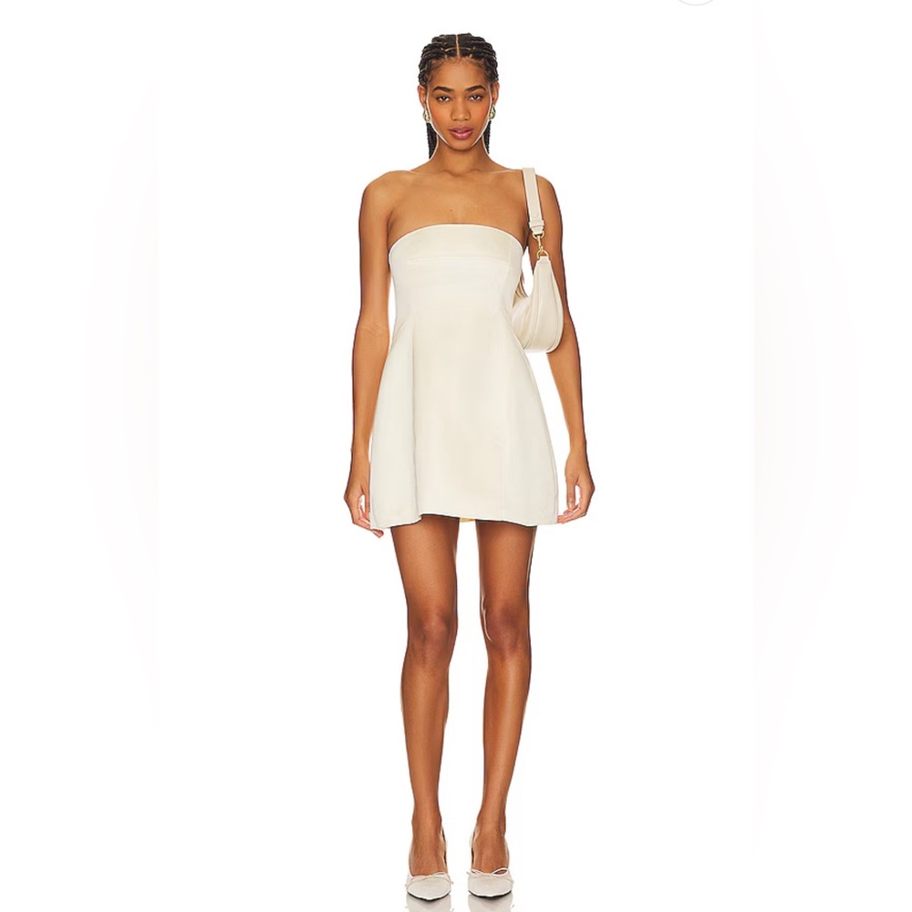 Strapless Peplum Mini Dress